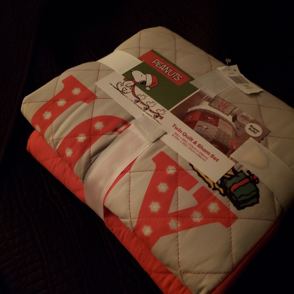 COPY - Jay Franco & Sons Bedding Peanuts twin Size Quilt & Shame Set - Picture 3 of 3